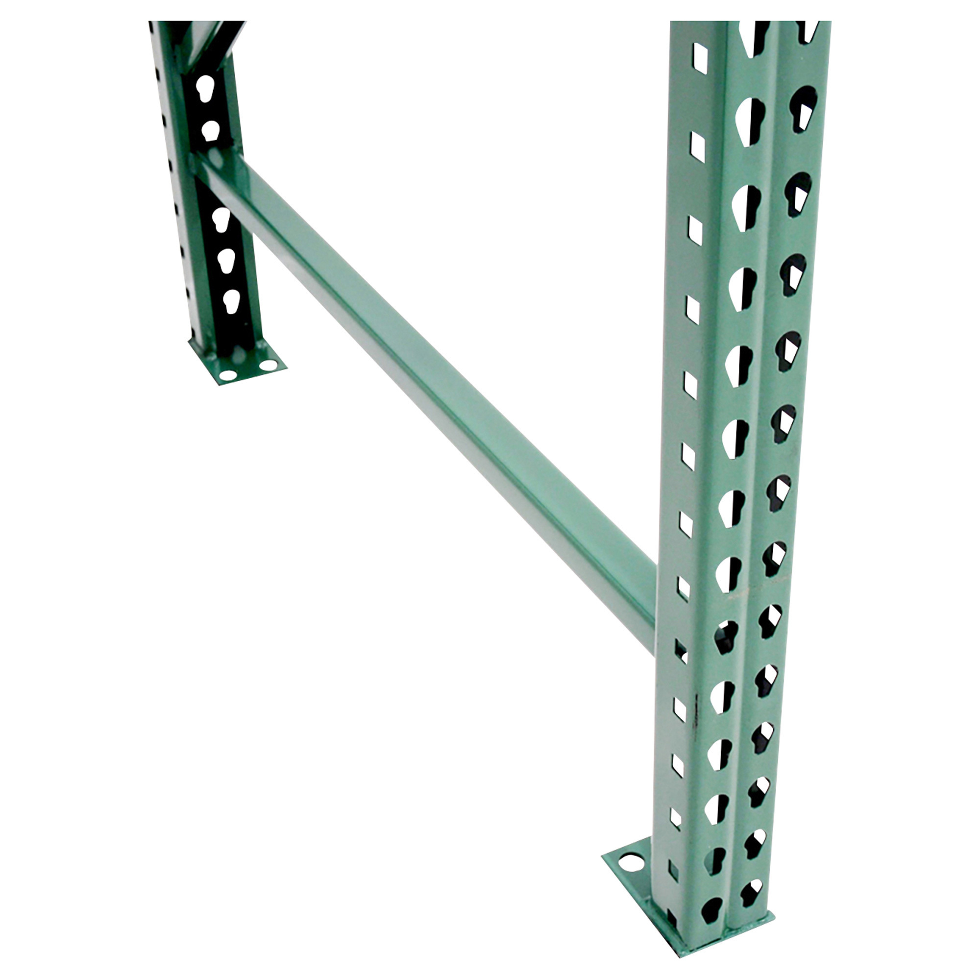 AK Heavy-Duty Steel Teardrop Pallet Rack Frame, 96in.L x 3in.W x 30in.H, Model# AK-UFI-96-30